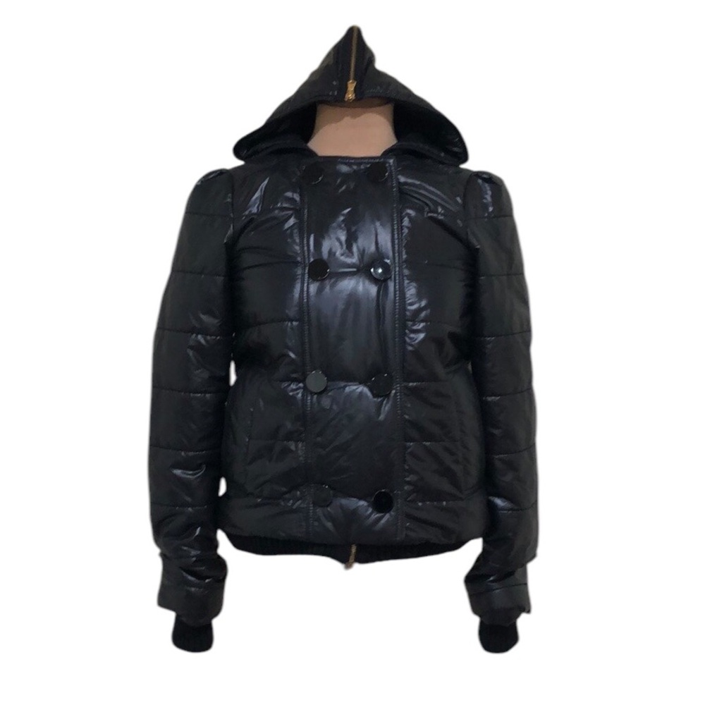 Marc by Marc Jacobs Puffer Size XS Black Iridescent Nylon